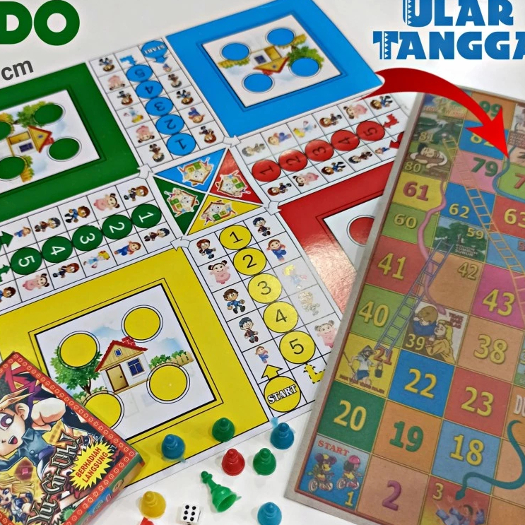 Mainan Ludo dan Ular Tangga  Mainan Anak Keluarga / Ular Tangga Edukasi Anak