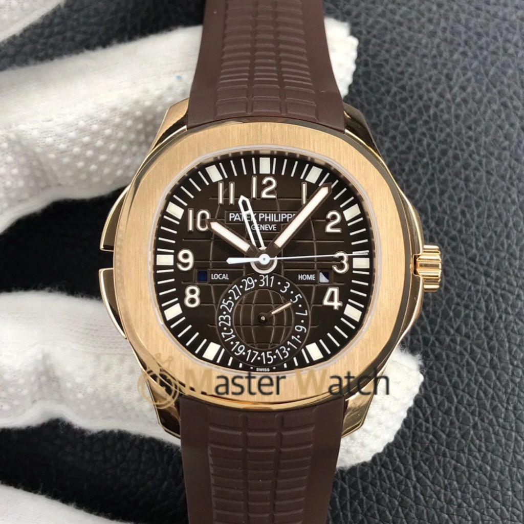 ZF Factory PatekPhilippe AquanautTravel Time Brown Dial Rose Gold 41mm 5164