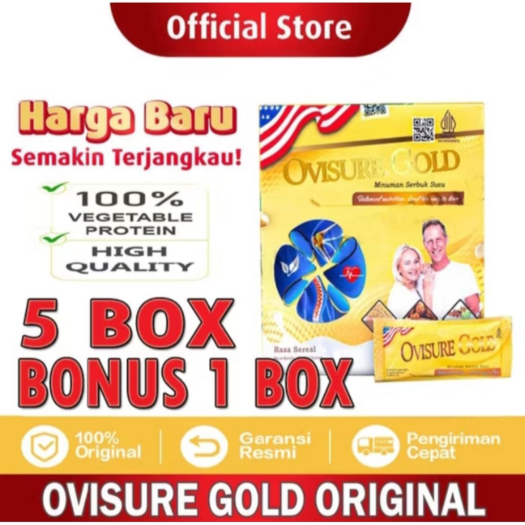 

5 Box OVISURE GOLD milk susu obattulang dan sendi yang sehat 100% di IMPOR USA