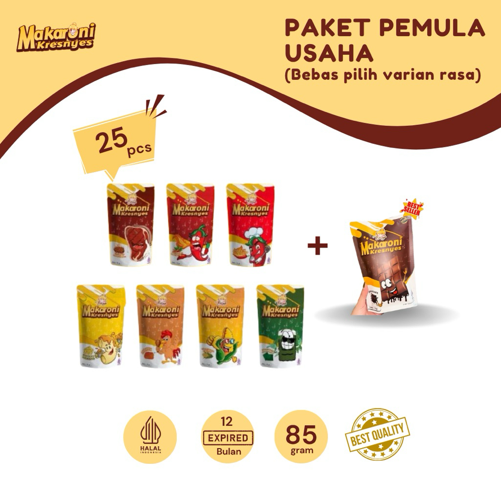 

MAKNYES Paket Pemula 25 pcs - Isi 8 Varian Produk
