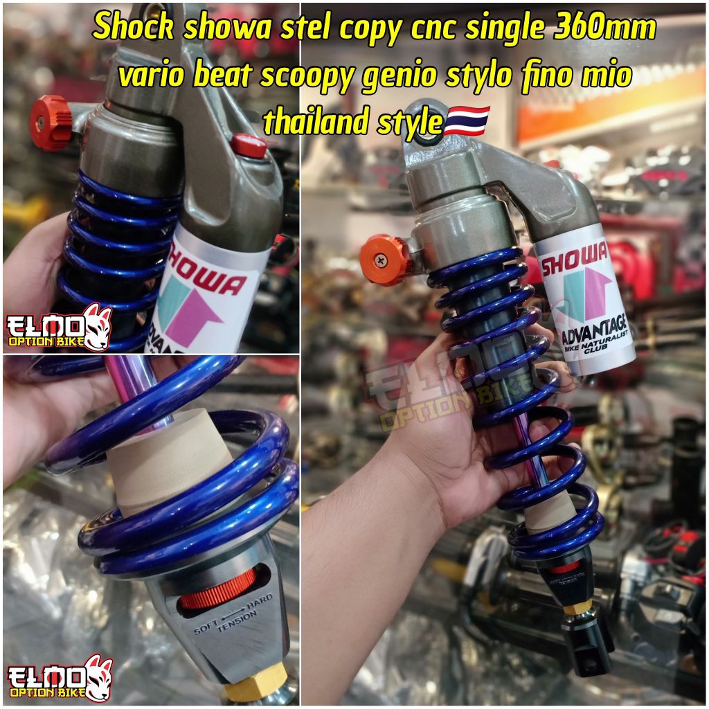 Shock showa advantage 360mm beat vario scoopy mio grade thailand model cnc