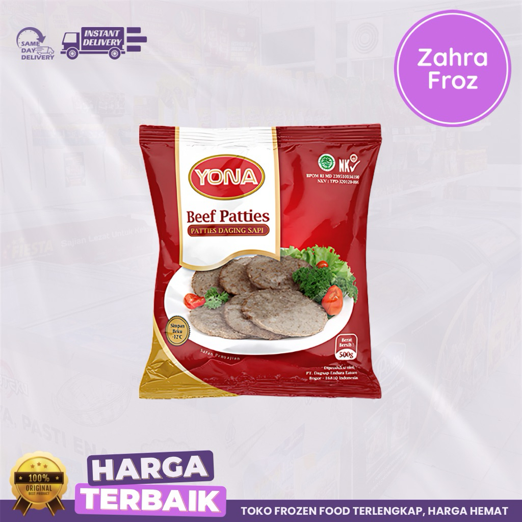 

YONA PATTIES DAGING SAPI 500 GR