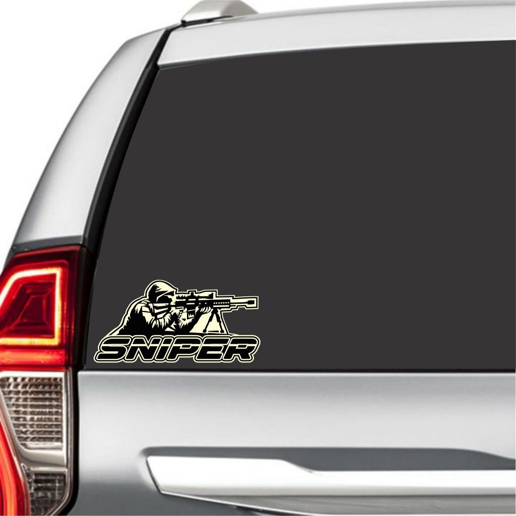 STICKER CUTTING SNIPER UNTUK KACA MOBIL