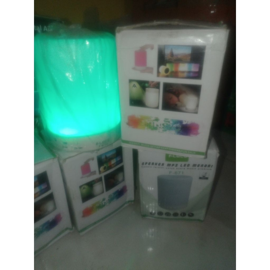 spiker box soiker bluethoot+lampu tidur fleco F-671