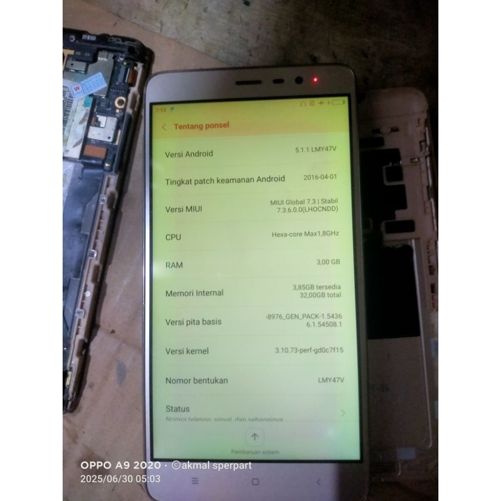 MESIN XIAOMI REDMI NOTE 3 KENZO RAM 3/32 NORMAL JAYA TESTED