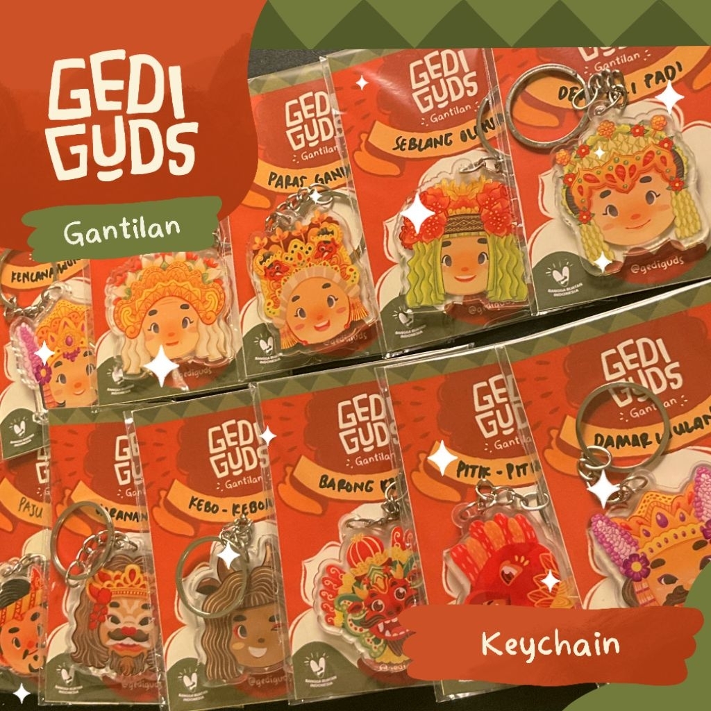 Gediguds Gantilan Gantungan Kunci Gandrung Barong Seblang Osing Gantungan Kunci Karakter Lucu Unik M