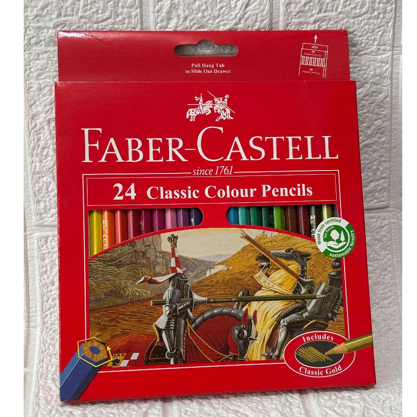 

Pensil Warna / Kelir Faber Castell Classic Colour Pencils Isi 24 (Panjang)