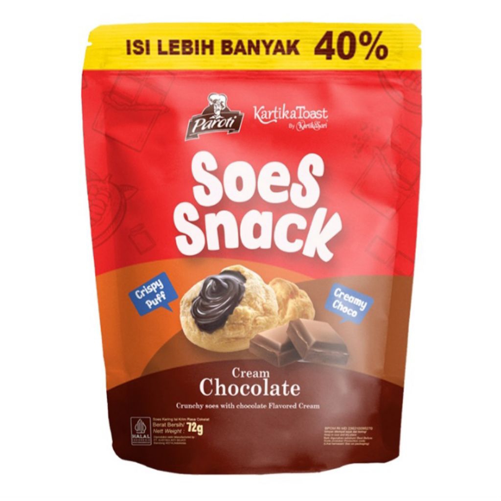 

PAROTI SOES SNACK CHOCOLATE SNACK 72 GR
