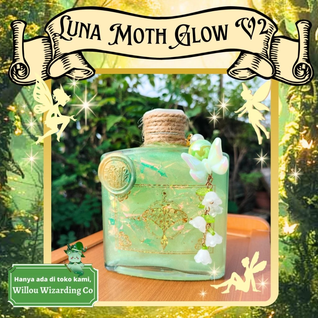 Harry Potter Potion Luna Moth Glow V2 Magic Potion Pajangan Dekorasi Potterhead Room Decoration Luna
