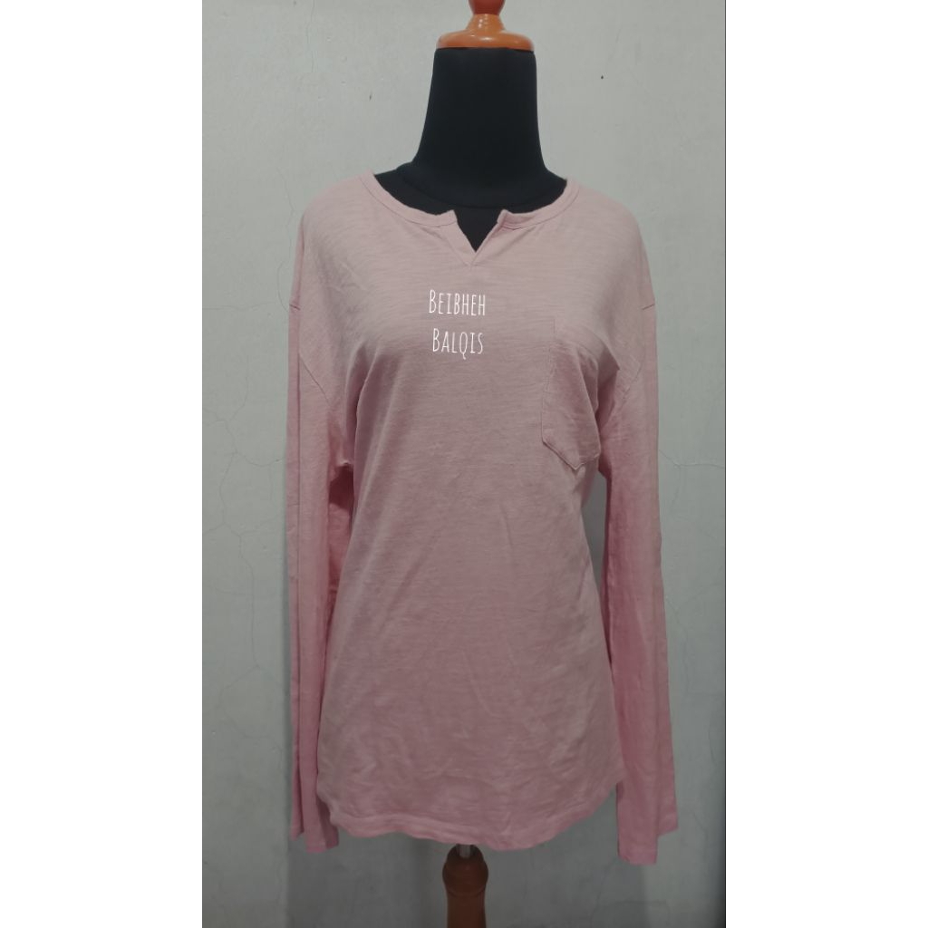 Kaos pink blouse pink