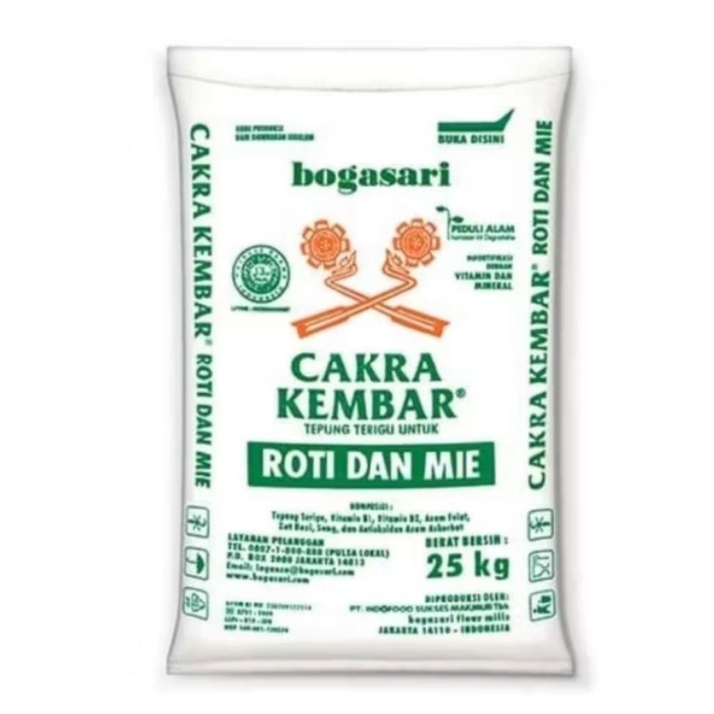 

Tepung Terigu Cakra Kembar Murah 25KG – Cocok untuk Roti, Mie, dan Usaha Kuliner