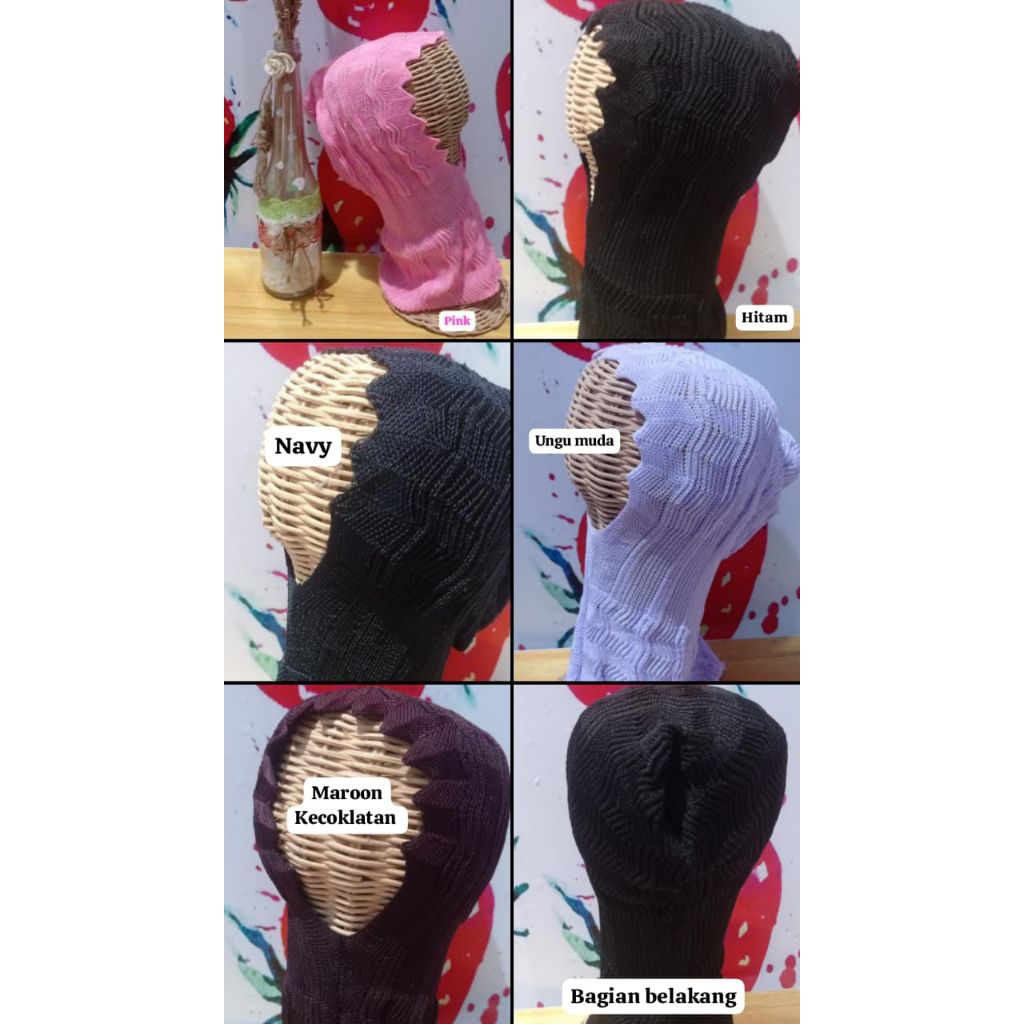 Inner rajut zigzag antem