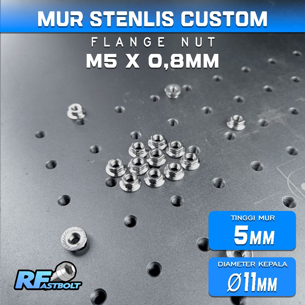 MUR FLANGE STENLIS CUSTOM M5 Stainless Steel 304 Anti Karat