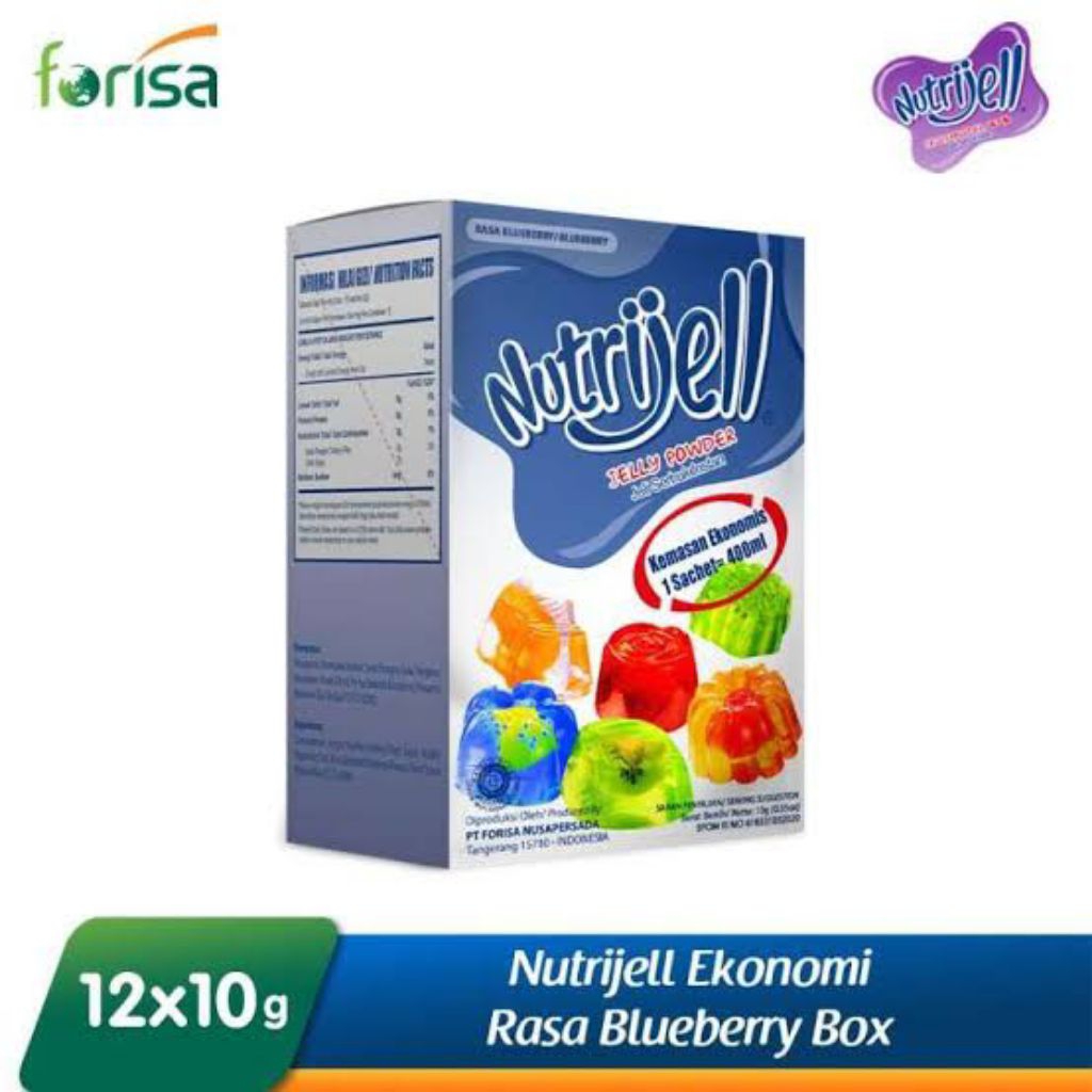 

Nutrijell Rasa Blueberry Jelly Powder 1 Box Isi 12