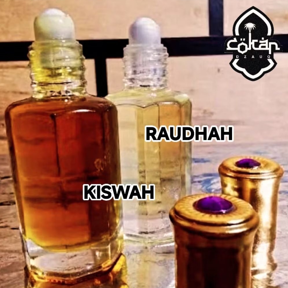 2 Botol MINYAK WANGI KISWAH KA'BAH & KISWAH RAUDHAH MADINAH Minyak Wangi Asli 100% KSA (King Saudi A