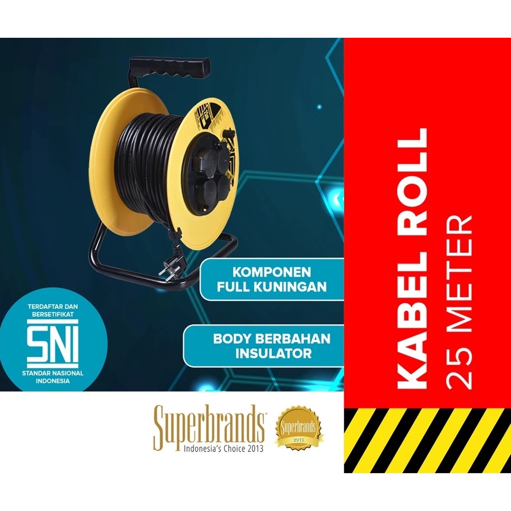 Kenmaster Kabel Roll 25 Meter Kabel Gulungan