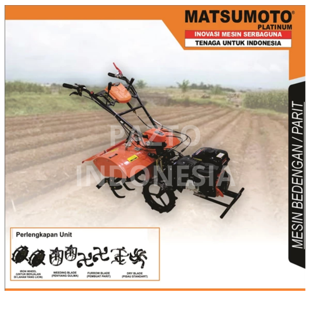 Mesin Bedengan Cultivator Tiller Matsumoto TYPE MTM - 900 RD ORIGINAL
