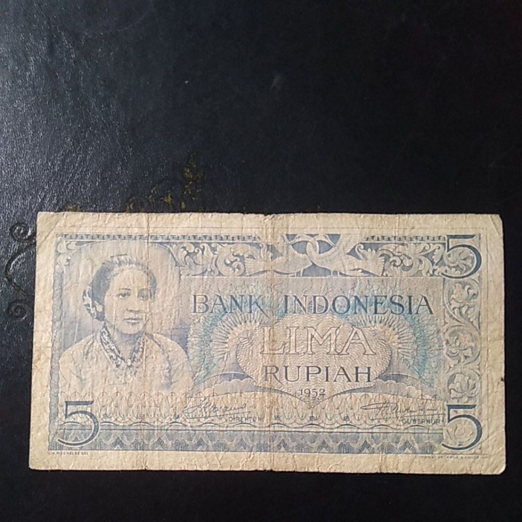 UANGKUNO 5 RUPIAH BUDAYA THN 1952