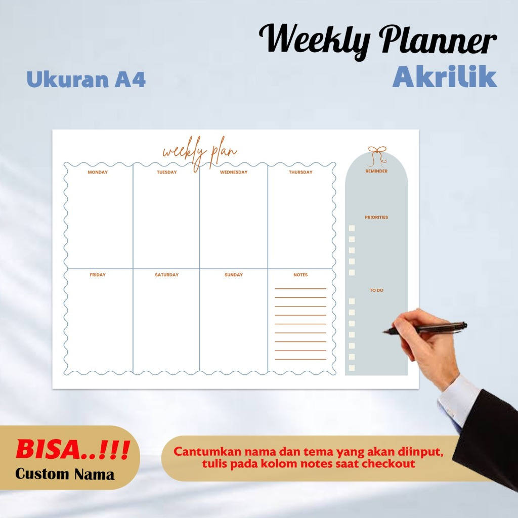 

MONTHLY PLANNER MAGNET KULKAS AKLIRIK CUSTOM / AKLIRIK SCHEDULE BOARD CUSTOM / CUSTOM AKLIRIK