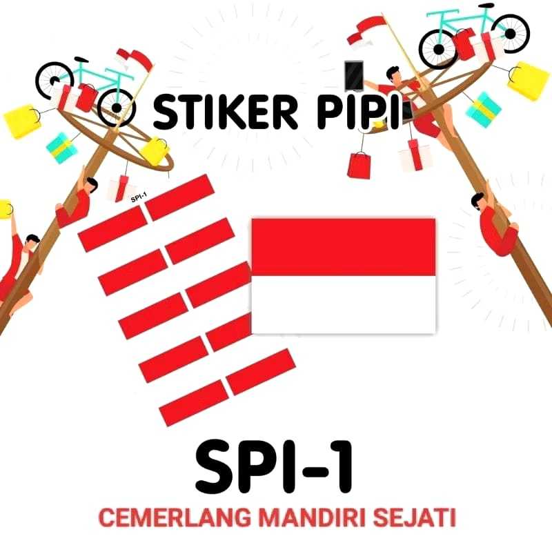 

Stiker Pipi Merah Putih 20 Pcs / Sticker Bendera Agustusan(YM)