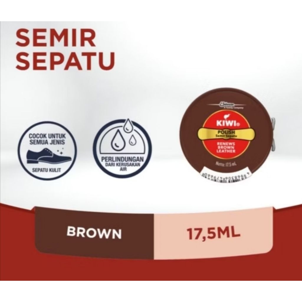 Kiwi Semir Sepatu Hitam - Coklat