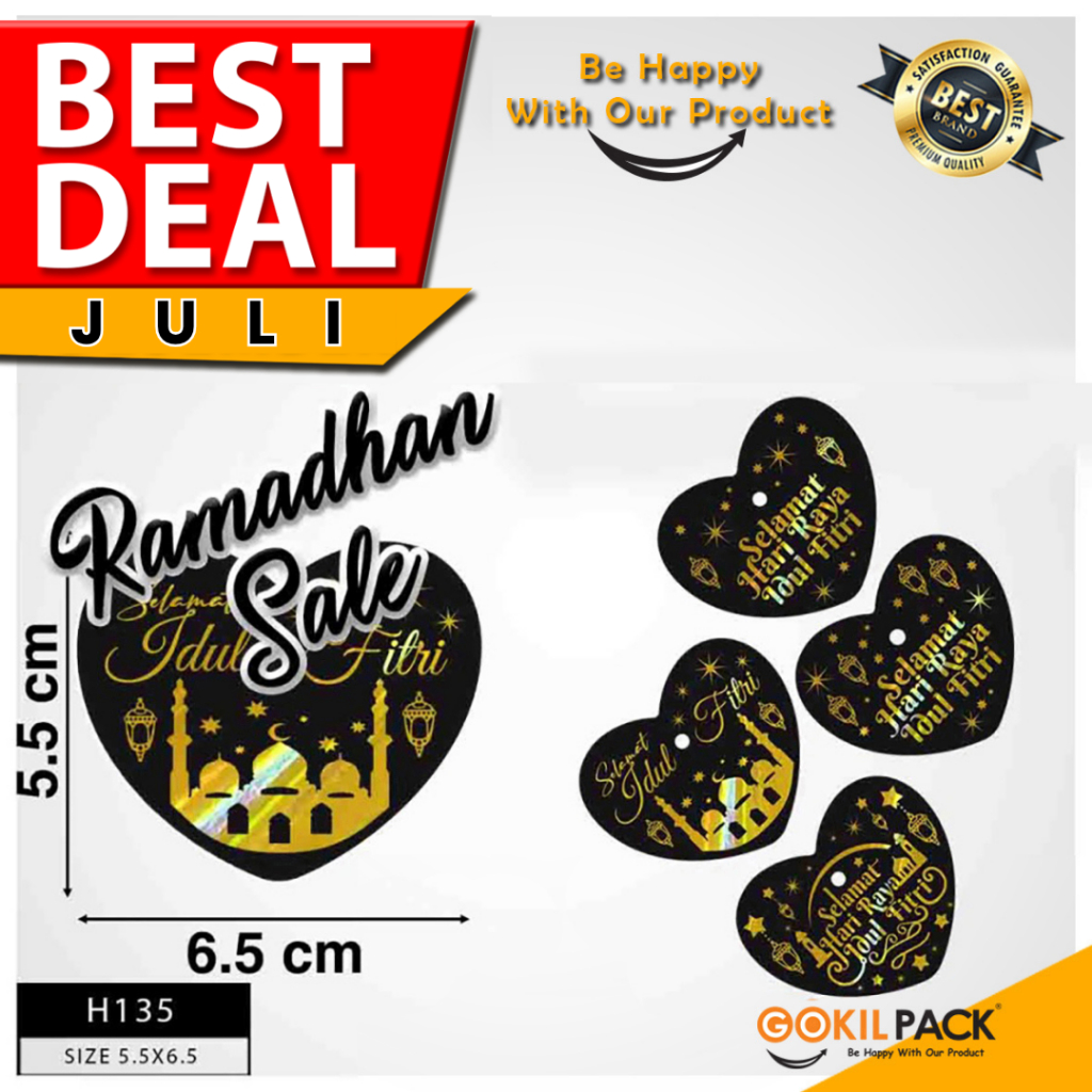 

Hangtag Lebaran|Idul Fitri|Murah|Hiasan|Aksesoris|Label|H135