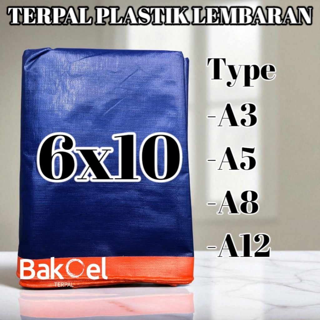 TERPAL PLASTIK A12 UKURAN  6 x 10 (waterproof)METER SUPER TEBAL