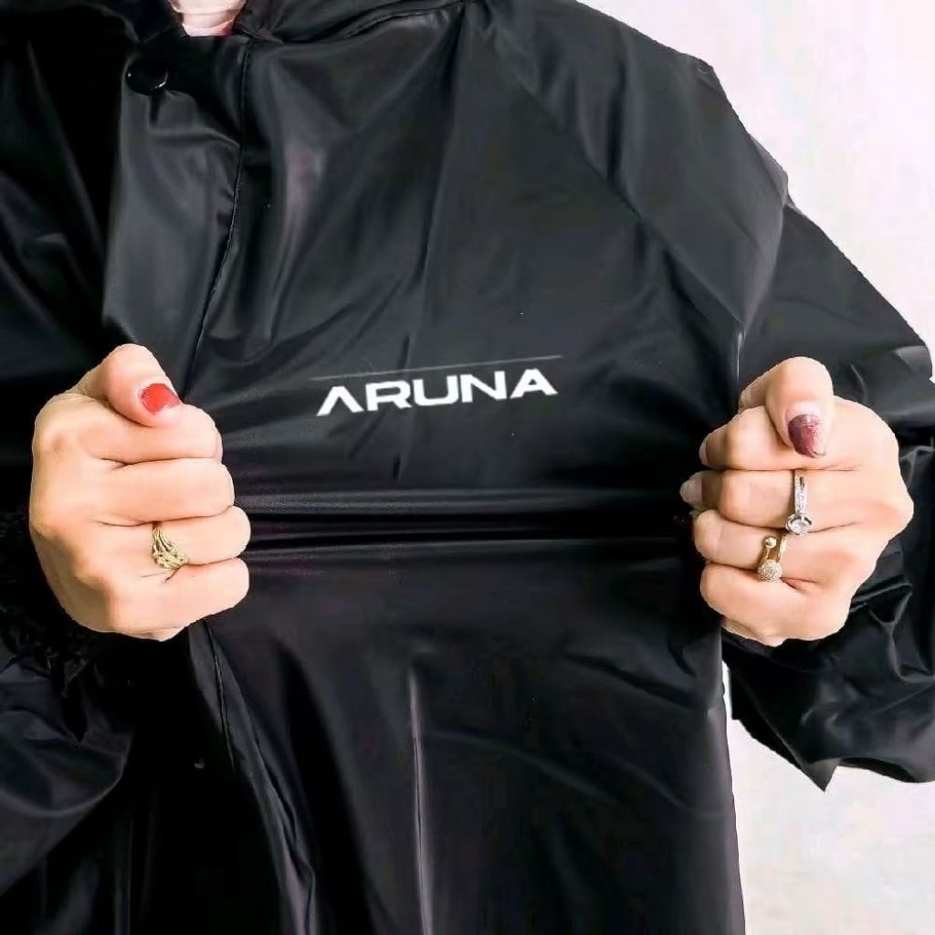 jas hujan pria wanita jas hujan anti bocor anti robek bahan tebal ARUNA setelan jas hujan