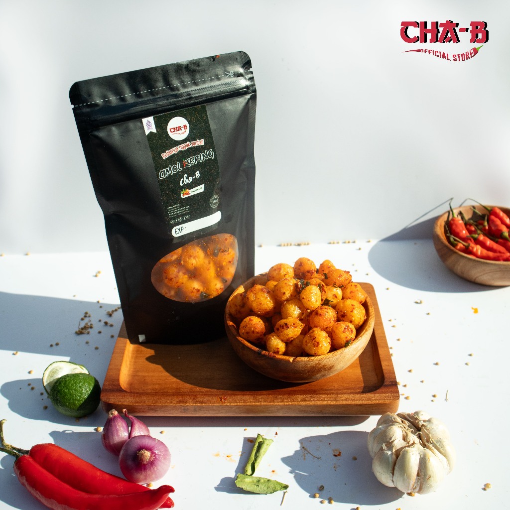 

CHA-B Moring Cimol Kering Rasa Pedas Daun Jeruk Kemasan 150gr