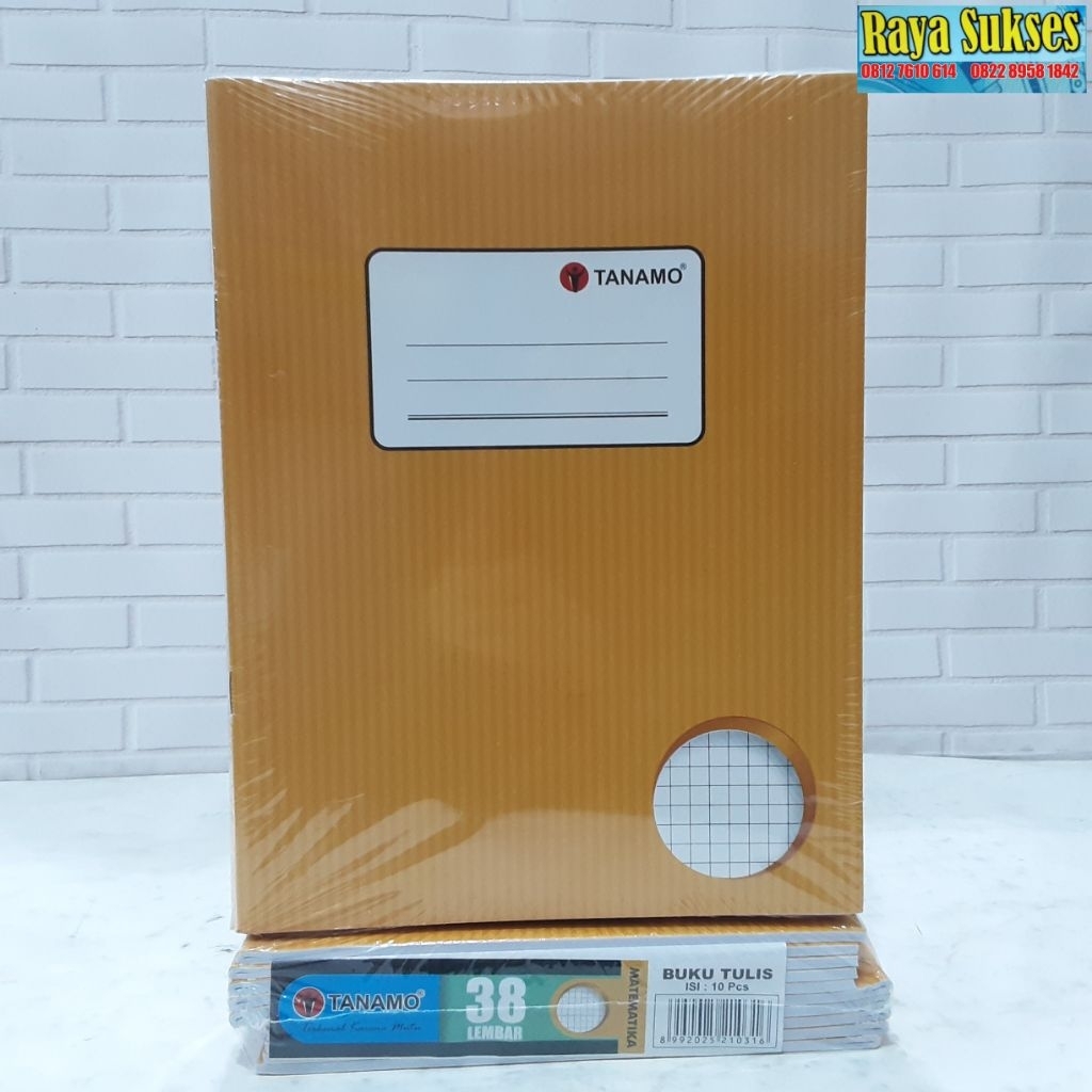 

Buku Tulis Tanamo Matematika Kraft 38/Buku Tulis Sekolah 38 Lembar (1 Pack=10 Buku)