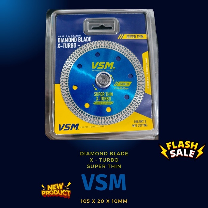 Diamond Wheel Slim Turbo X 4 Inch VSM / Mata Gerinda Grinda Pisau Potong Keramik Granit Superthin 4"