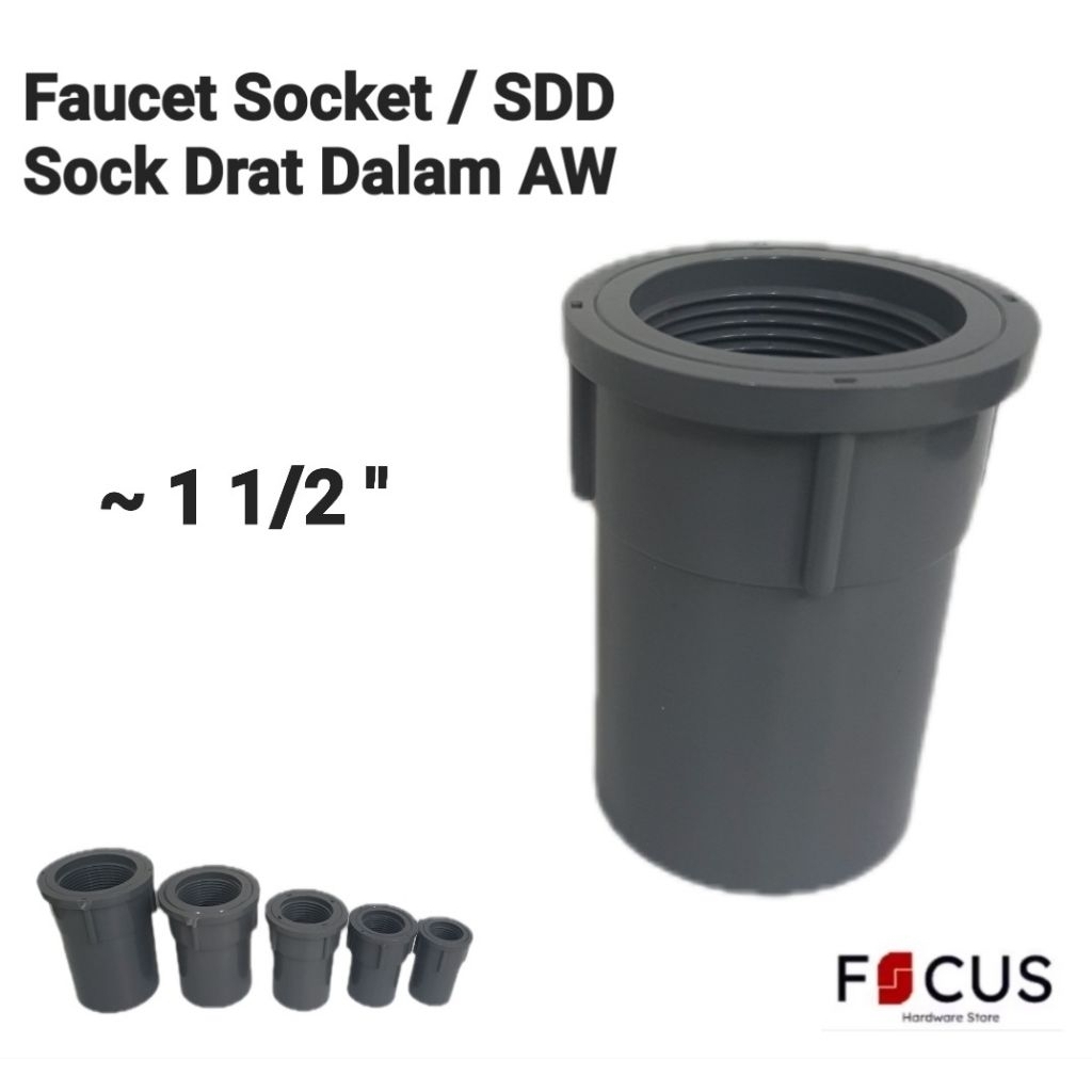 RUCIKA Faucet Socket / SDD / Sock Drat Dalam AW 1½" / 1.5 INCH