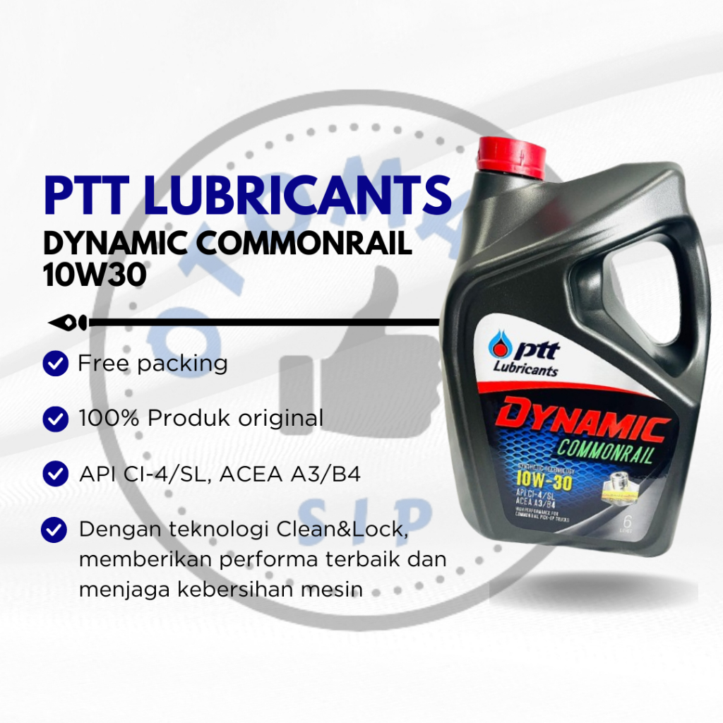 Oli Diesel PTT Lubricants Dynamic Commonrail 10W30 Synthetic 6L / Oli PTT 10W 30 Diesel