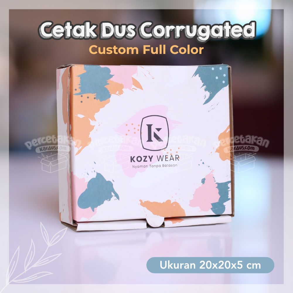 

Box Custom Cetak Dus Corrugated 20x20x5 cm min 100 pcs FULL COLOR Free Desain | Kustom Box Kemasan