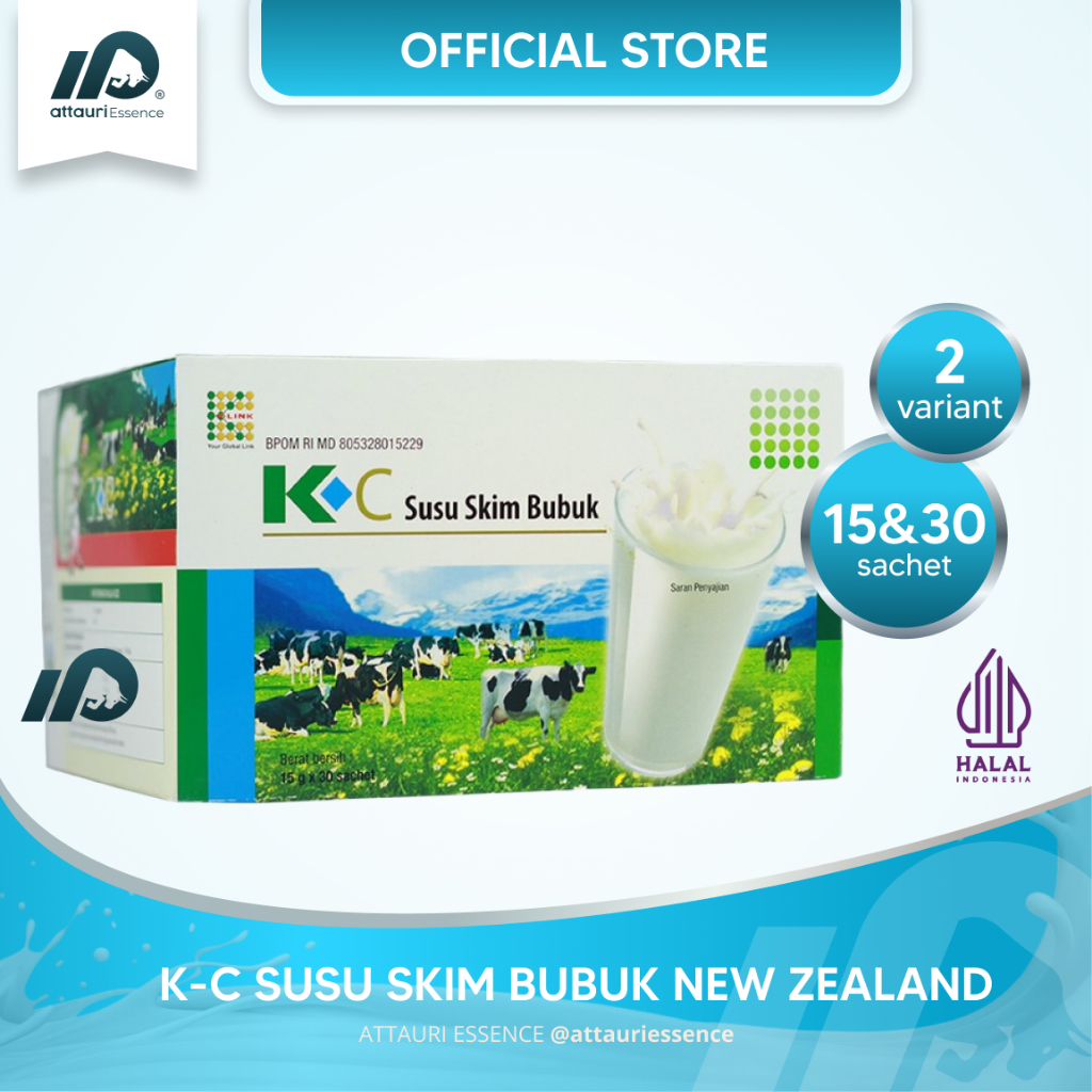 

K-C Susu Skim Bubuk (1 Box isi 15 & 30 Sachet) Susu Skim K-Link Original Skim Milk Powder New Zealand Untuk kekebalan Tubuh Memelihara Kesehatan Tubuh K Link Official Store K-Link Original Store Attauri