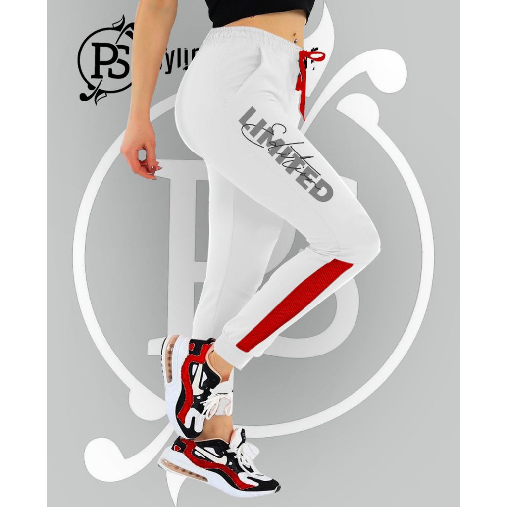 JOGER PANJANG MERAH PUTIH PYURSPORT