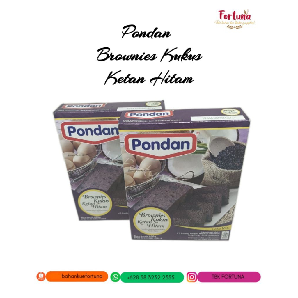 

Pondan Brownies Kukus Ketan Hitam (400gr)