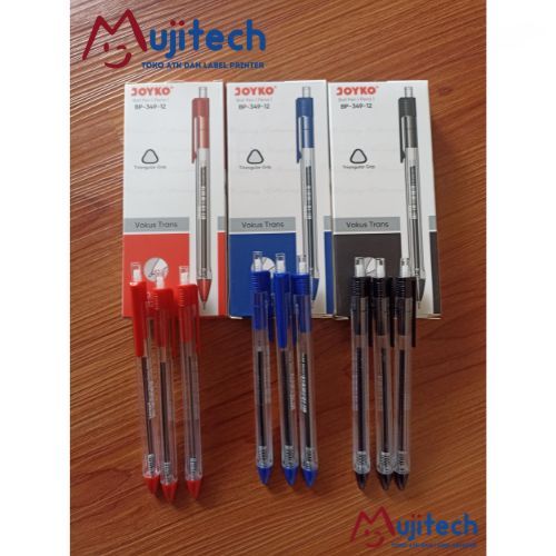 

12 PCS BOLPEN BP-349 PULPEN PENA JOYKO VOKUS TRANS 0.7 mm