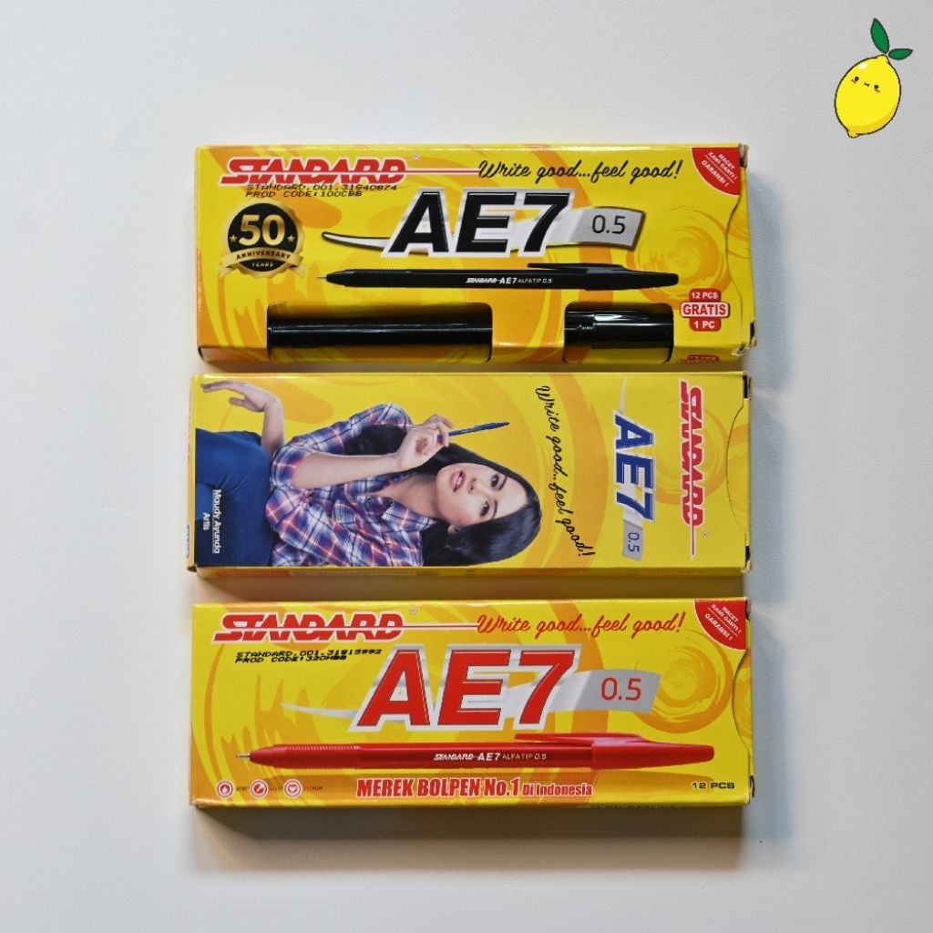 

Pulpen Standard AE7 Isi 13 Varian Warna Per Pack