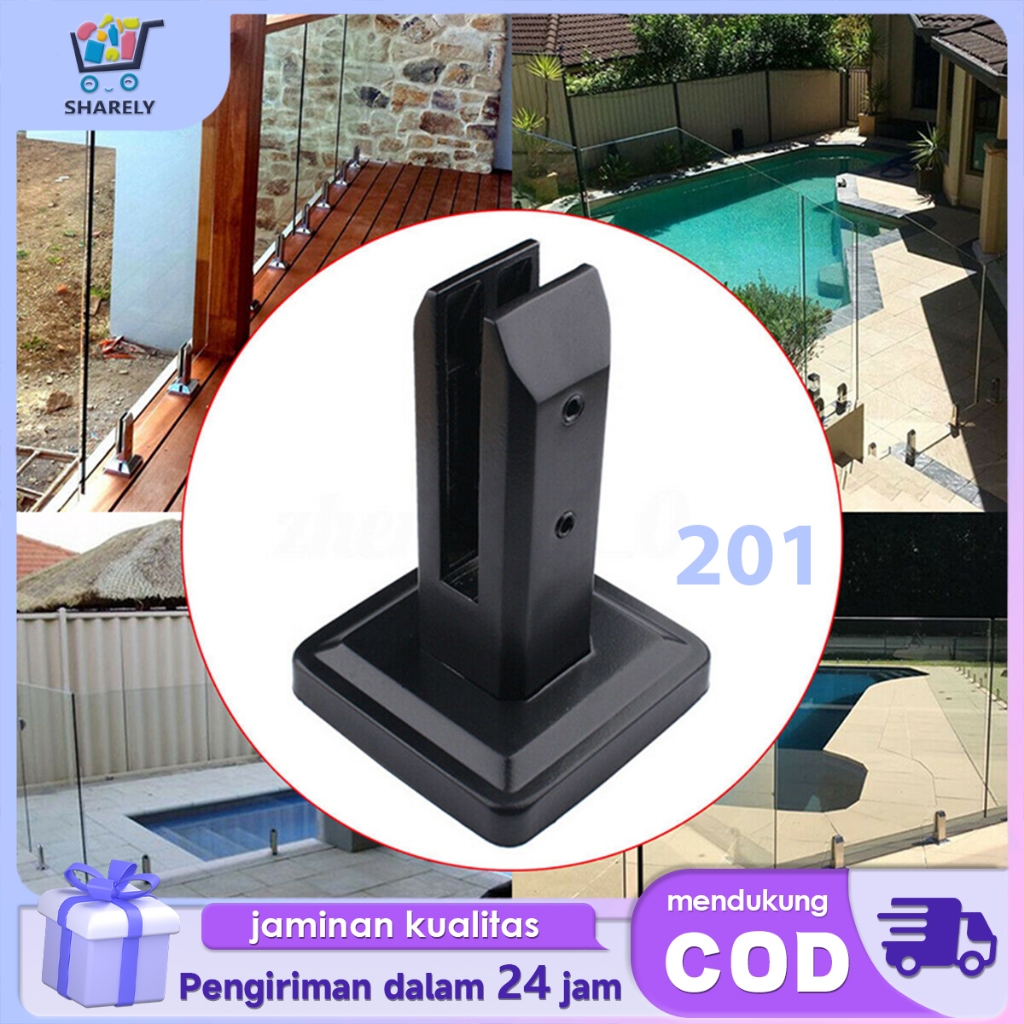 Spigot Penjepit Kaca Stainless Glass Clip Spigot Panel Pagar Kaca Untuk Kaca Tanpa Bingkai