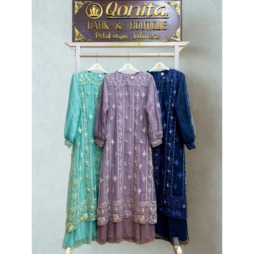 Qoni | Gaun Revalita | Gaun Pesta Premium | Gaun Simpel | Gaun Mewah | Gaun Payet