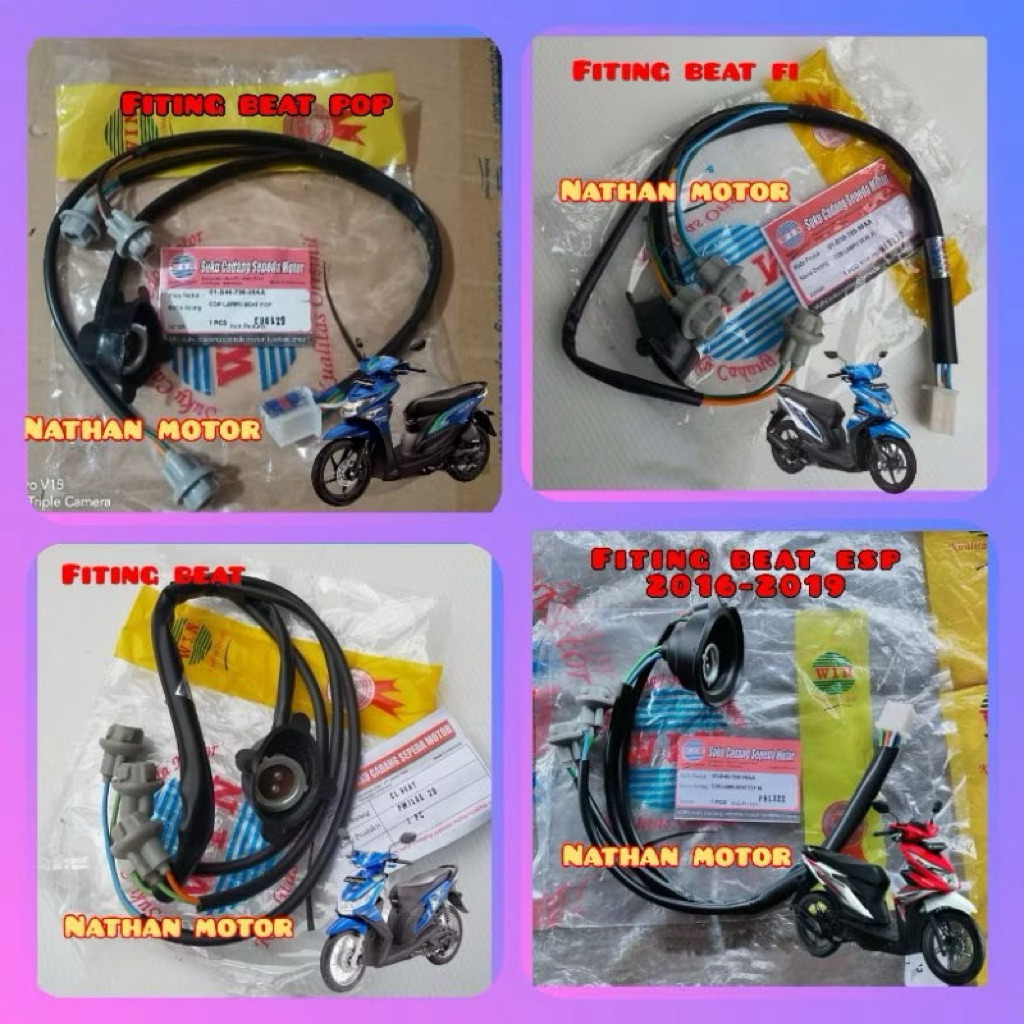FITING/SOKET LAMPU DEPAN ( BEAT KARBU/BEAT FI/BEAT POP/BEAT ECO )