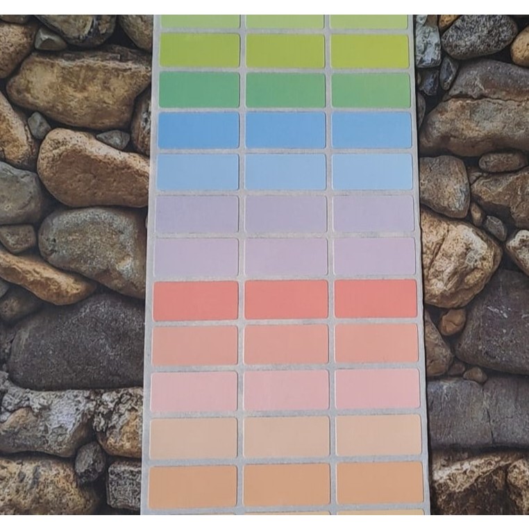 

Stiker Label Nama Name Sticker Waterproof Anti Air Rainbow