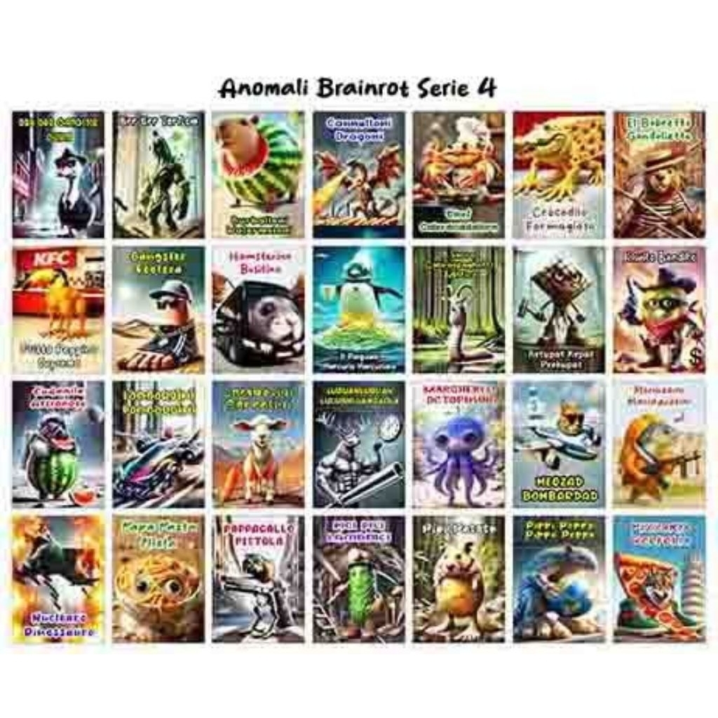 

Sticker Anomali Brainrot 28 Karakter Serie 4
