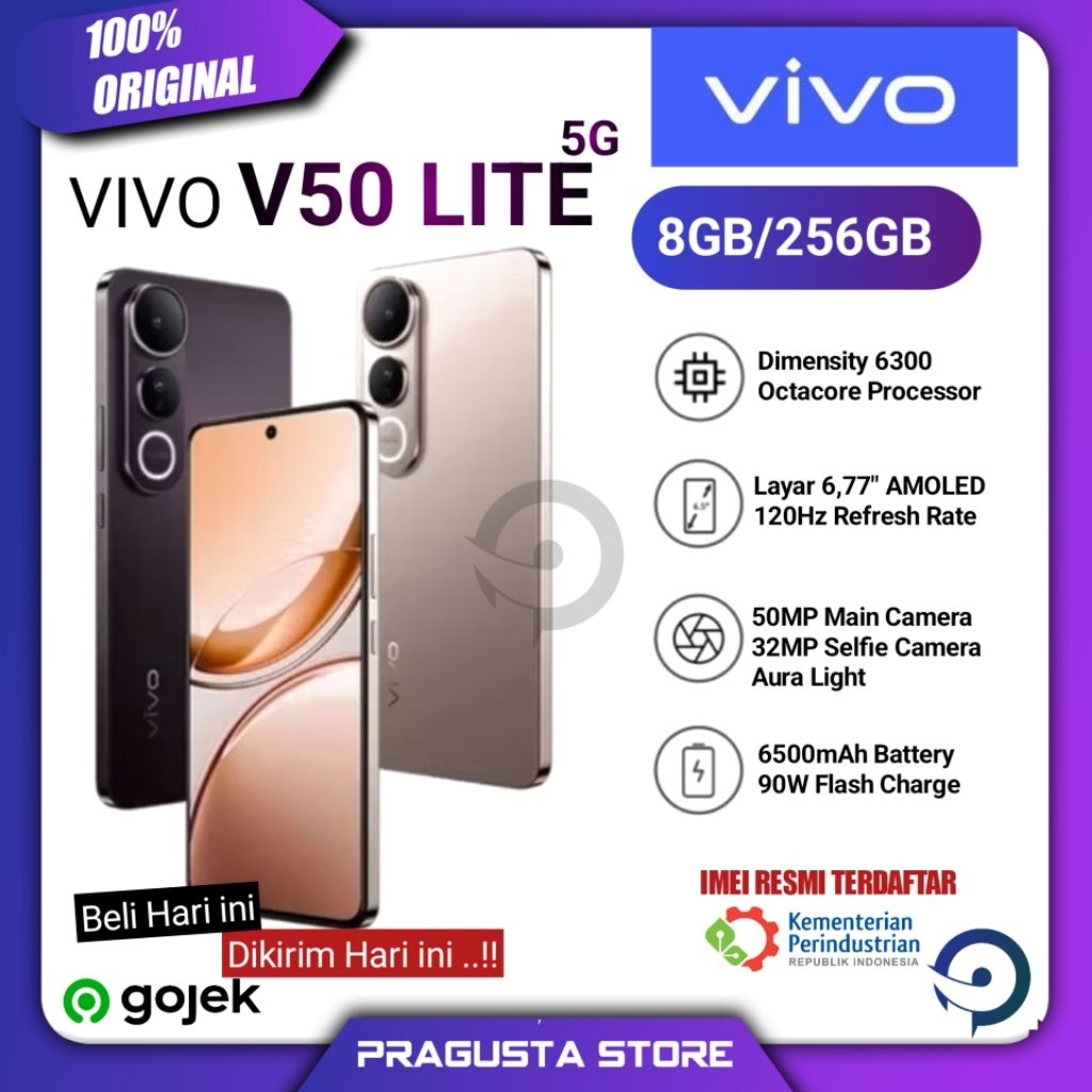 VIVO V50 Lite 5G 8/256GB Second Resmi Vivo Indonesia
