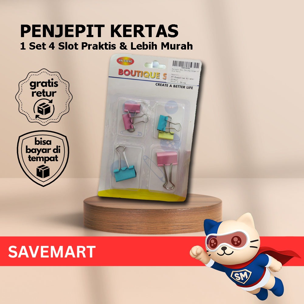 

Clip Kertas Warna-Warni Lucu 1 Set 4 Slot Cocok Untuk Sekolah Dan Kantor Clip Kertas Colorful Paper Clip Binder