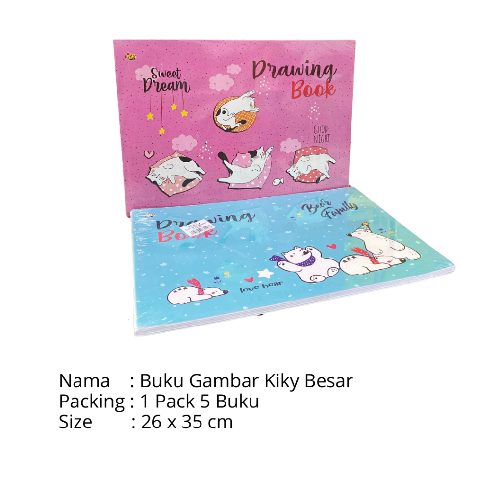 

Buku Gambar Kiky Besar ( 1 pack / 5 buku )