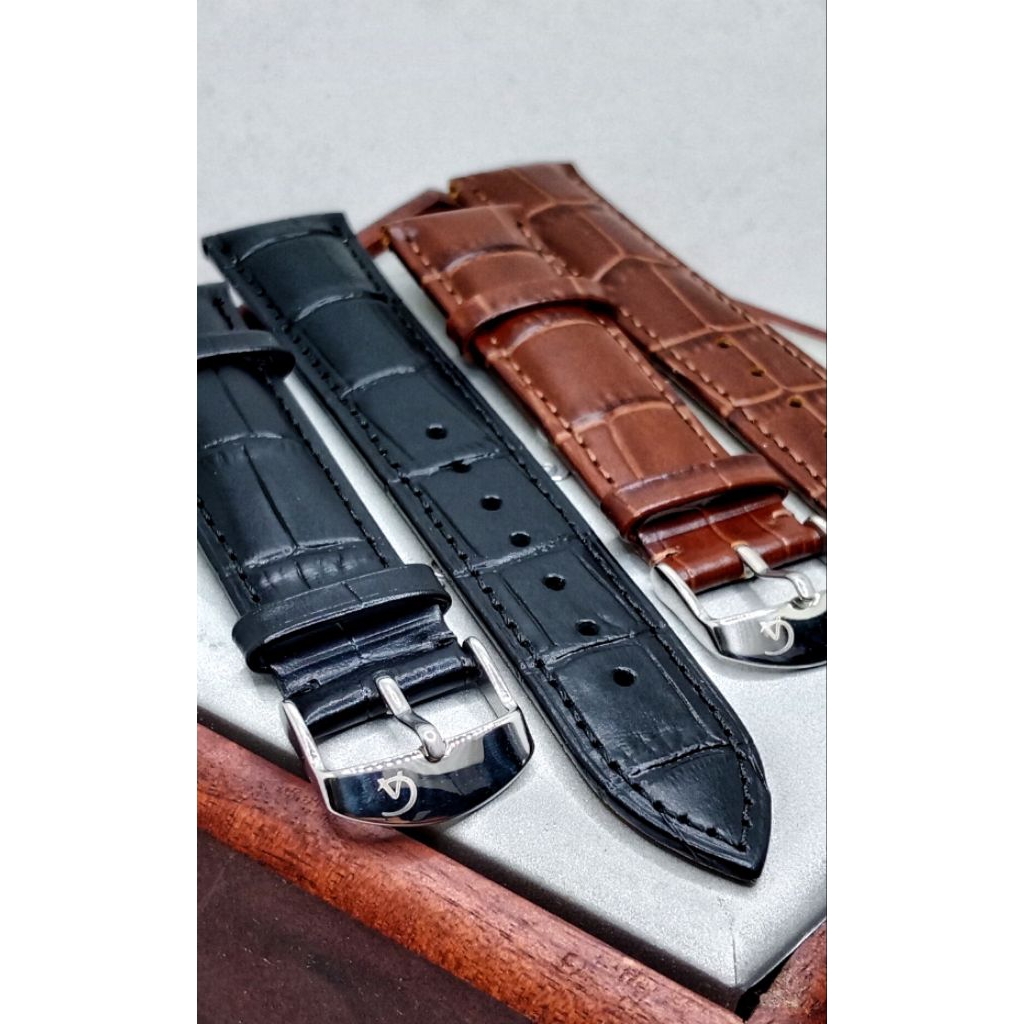 Strap Jam Tangan Kulit Alexandre Christie // Tali Jam Tangan AC Tipis