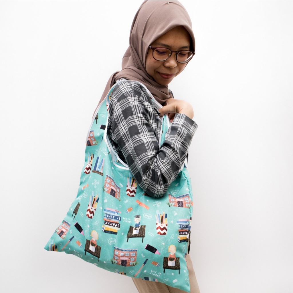 Shopping Bag Custom / Tas Belanja / Tas Lipat Custom - Arlie Percetakan Kain