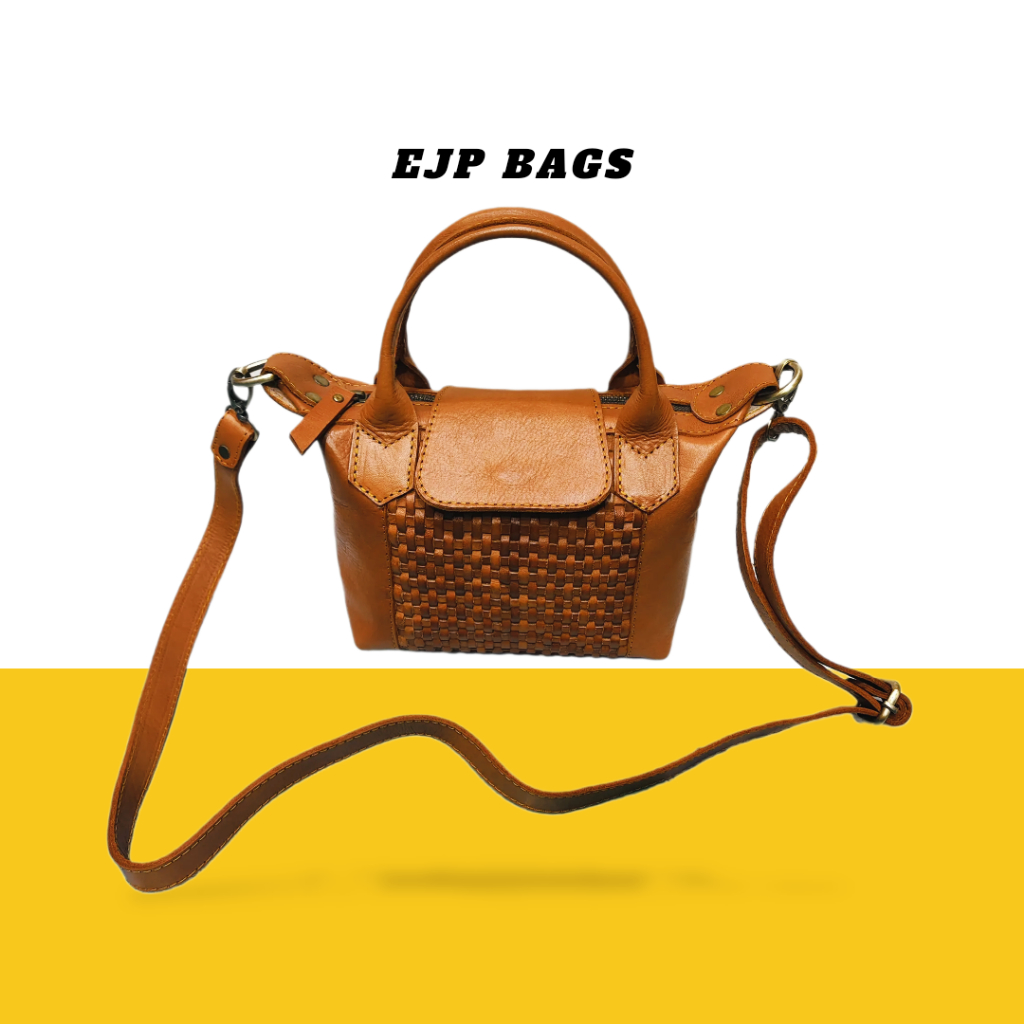 Tas Slempang Kulit Anyam Lidah